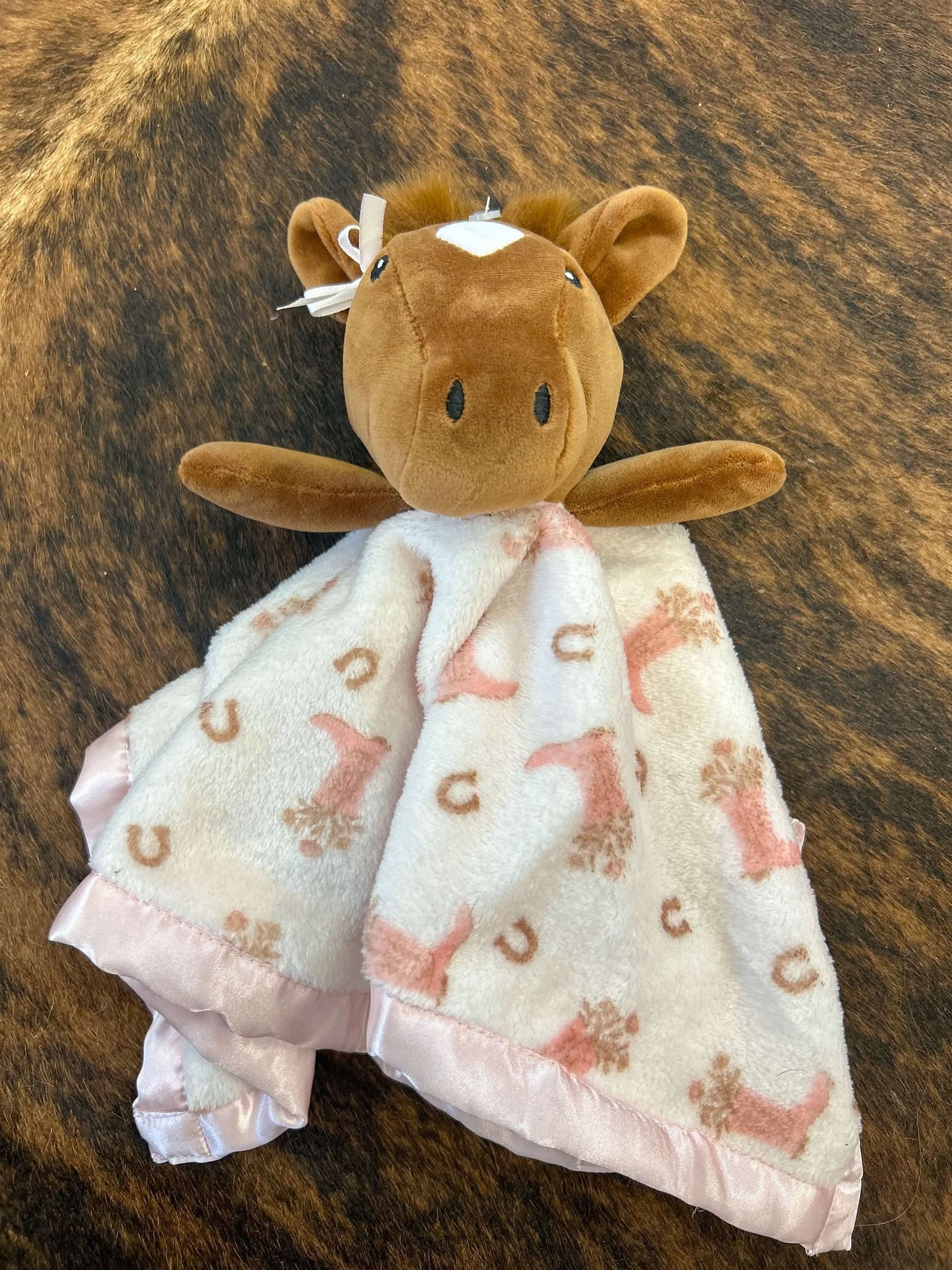 Howdy Bloomin' Boot Horse Security Blanket Lovey