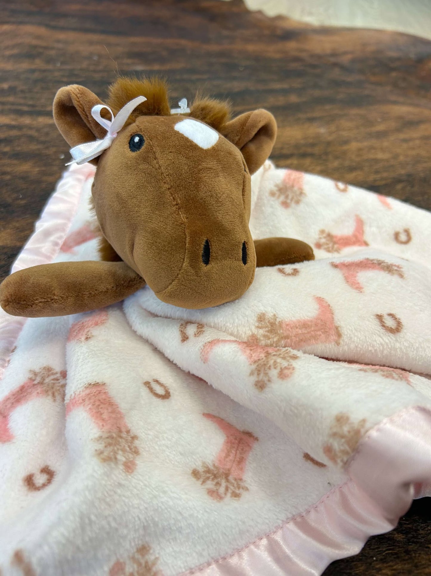 Howdy Bloomin' Boot Horse Security Blanket Lovey