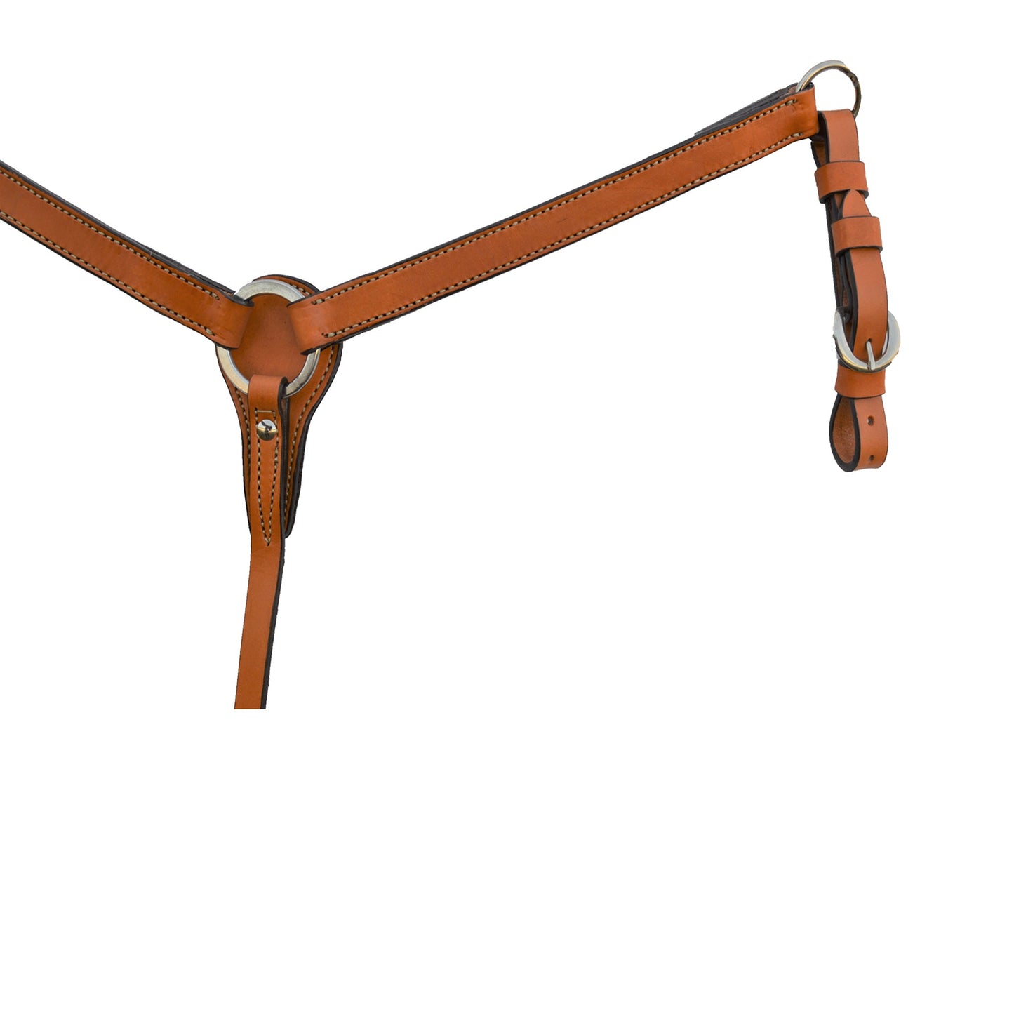 3714 1" Pony straight breast collar golden leather