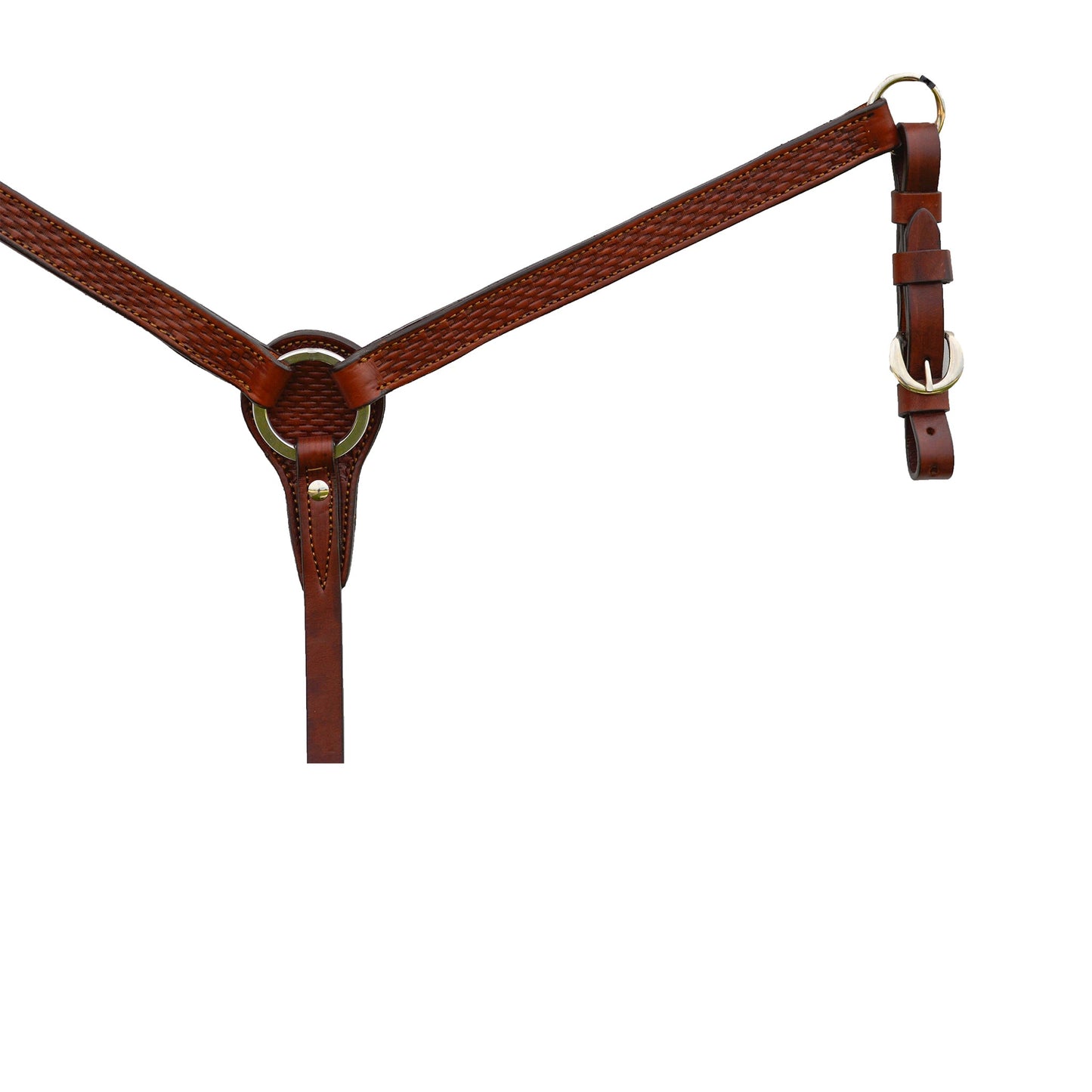 3723-TK 1" Pony breast collar toast leather basket tooled