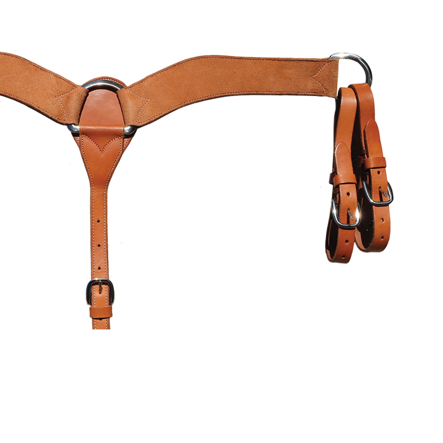 E-3900-RO 2-3/4" Elite breast collar rough out golden leather