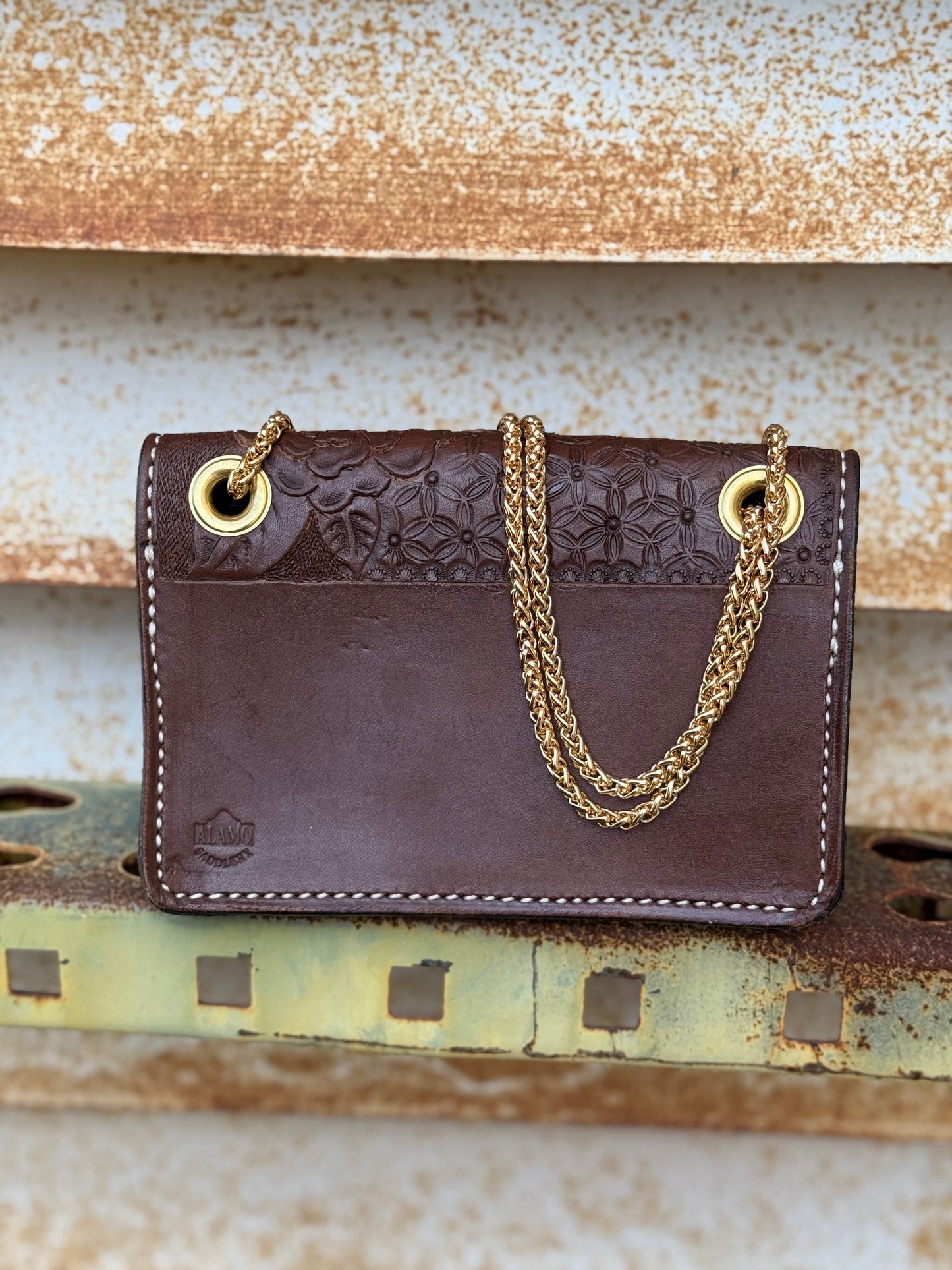 The Cowgirl Clutch- GOLD (FULL LEATHER)