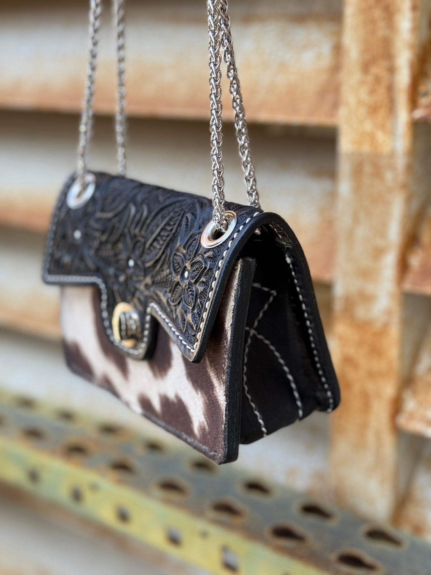 The Cowgirl Clutch- BLACK (FULL LEATHER)