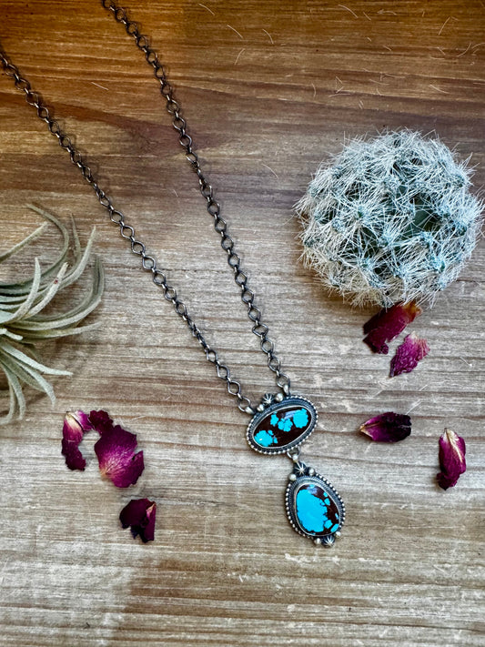 Egyptian turquoise necklace lariat