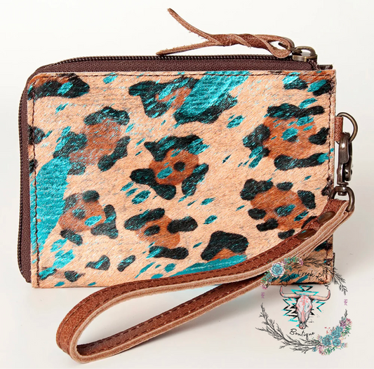 Cheetah & Turquoise Dreams Wristlet